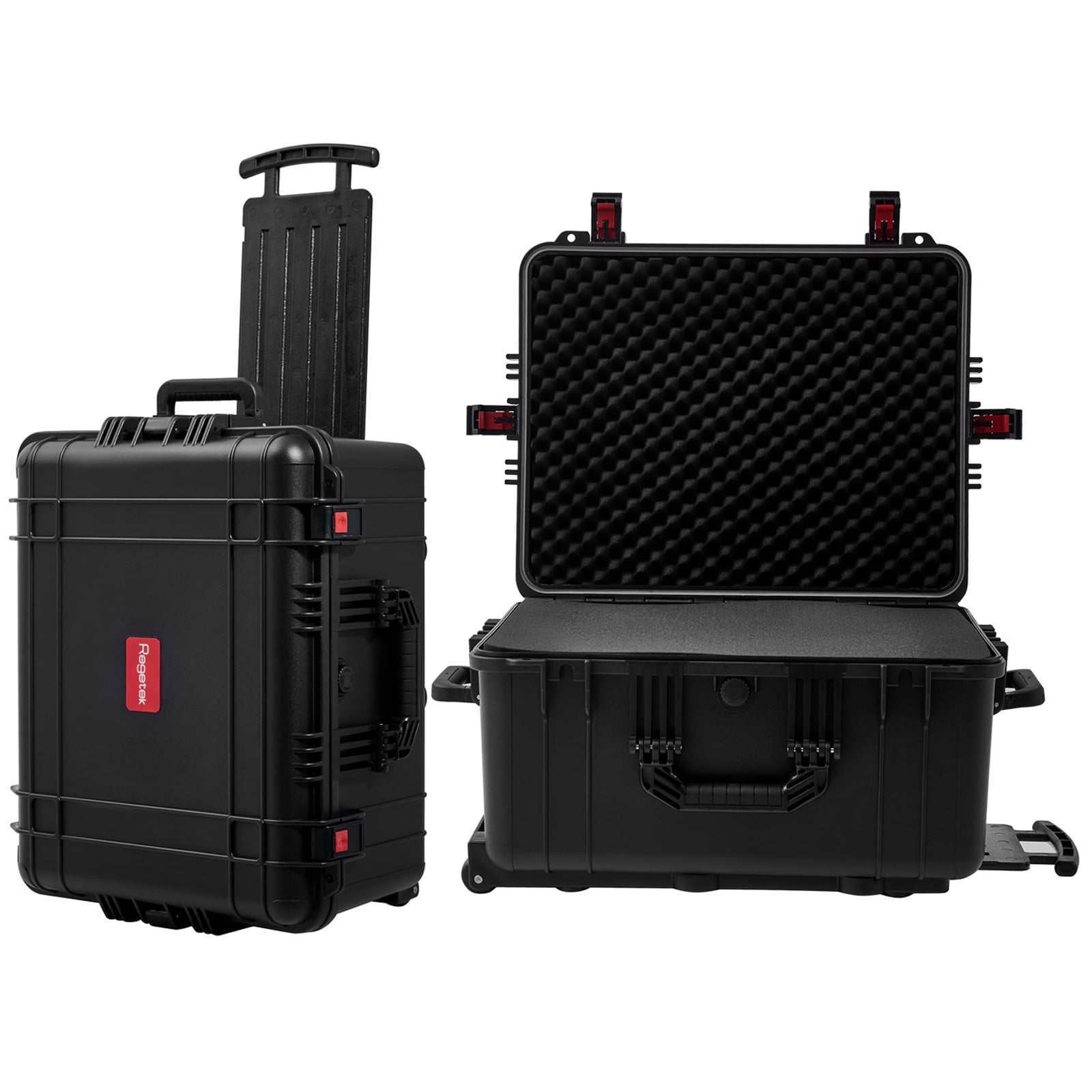 Rolling Hard Shell Case Waterproof Rolling Hard Case, 24.3 x 20 x 13.5 Inch, Equipment Roller ...