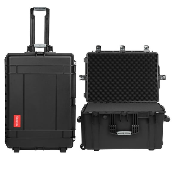 Waterproof Rolling Hard Case with Wheels, Customizable Foam 29"x 20.5"x 16", Equipment Transport Case for Camera, Drone,tool, Crushproof, Lockable, Inner 25.39" x 17.52" x 12.87"