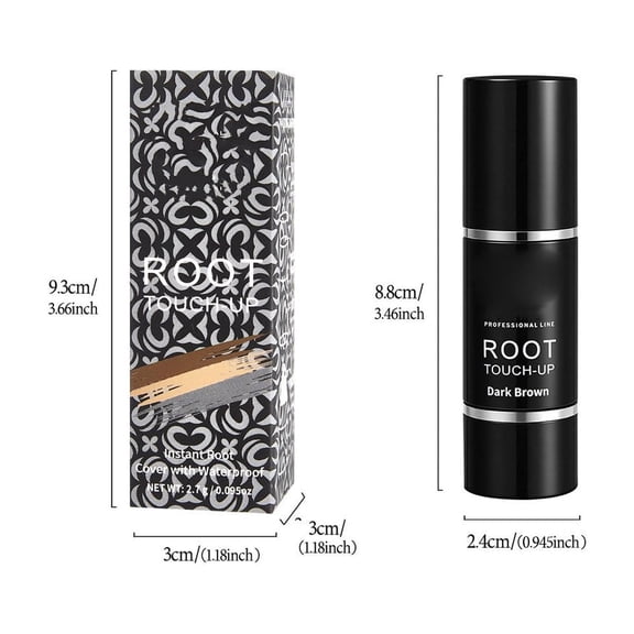 Waterproof Root Touch-Up Hair Powder, Sweatproof Hairline Filler for Natural Hair Root & Hairline Coverage, Brown