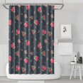 thumbnail image 1 of Waterproof Rose Flower Shower Curtain 72x72 Inch Boho Style Polyester Unique Shower Curtain for Bathroom Hotel Home Decor with 12 Plastic Hooks, 1 of 5