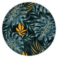 thumbnail image 1 of Waterproof Round Tablecloth with Tropical Plant and Colorful Exotic Prints, Elastic Edge Fitted, Backing for Non-Slip Use, Fits 44-50 Inch Tables for Dining and Outdoor Parties, 1 of 7