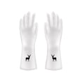 thumbnail image 1 of Waterproof Rubber Dishwashing Gloves, Medium Long Cuff Household Cleaning Gloves, Flexible and Durable Gloves for Kitchen and Garden Tasks, Latex Free Household Gloves for Chores and Laundry, 1 of 6