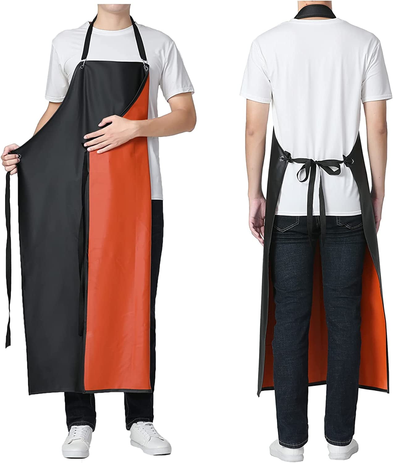 Waterproof Rubber Vinyl Apron43''DishwashingKitchen Cooking Apron