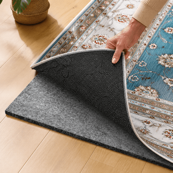 Waterproof Rug Pad 2x6 Ft 1/4" Thick Under Area Carpet Padding Non Slip Felt Pads For Hardwood Floors Protective Underlay Keeps R