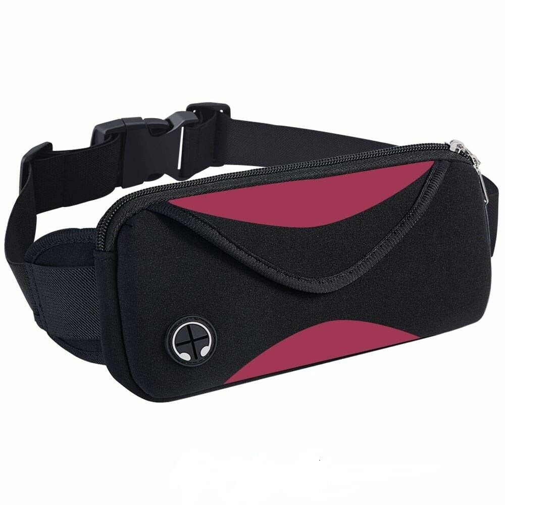Waterproof Running Waist Bag with Headphone Jack Adjustable Sport Fanny Pack for Jogging Hiking Travel Fits All Phones TIKA Walmart