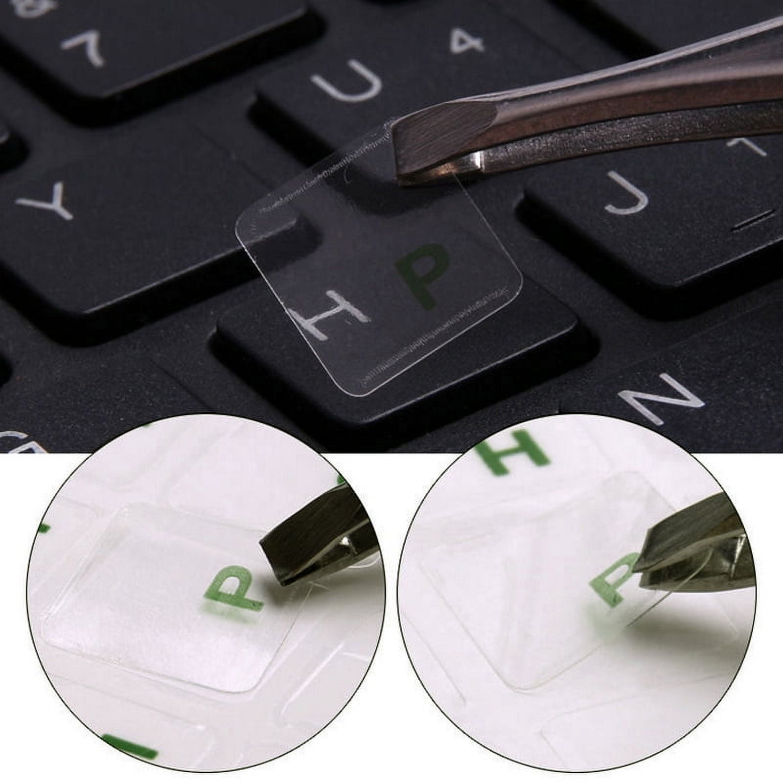 Transparent Computer Sticker Waterproof Russian Transparent Stickers For PC Laptop Keyboard Red ...