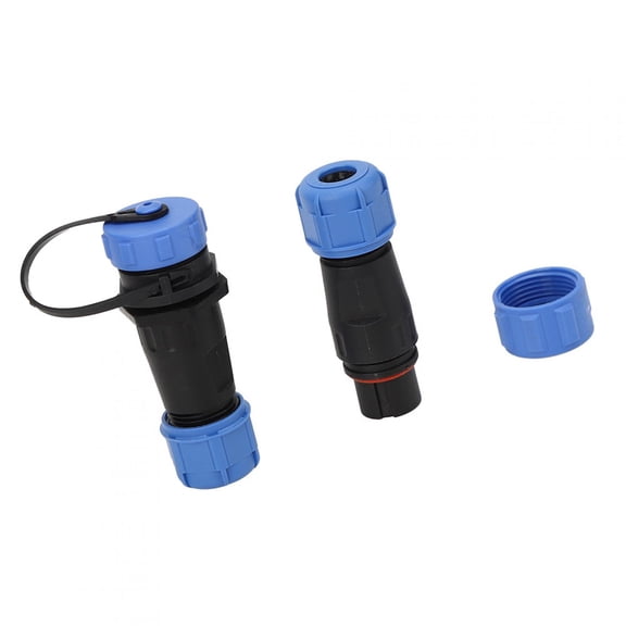 Waterproof SP13 Aviation Circular 4-Pin Connector Joint Terminal Male Female Panel Mount Plug, 4 Core Wire Socket (8.0 x 6.0 in / 20.3 x 15.2 cm)