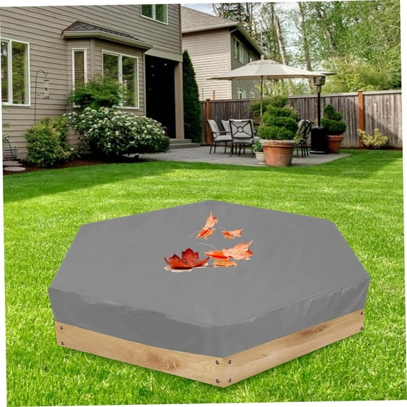 Waterproof Sandbox Cover, Outdoor Hexagon Sand Box, Hexagon Oxford Cloth Anti UV Sandbox Protection Cover Pool Cover for Sandpit Toys Swimming Pool and Furniture, Green