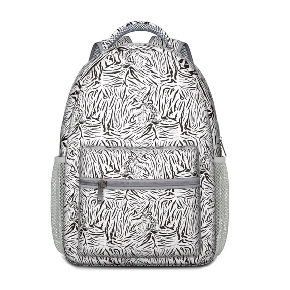Waterproof School Backpack with Bengal Tiger Jungle Print - Ergonomic Student Backpack with Spinal Support, Breathable Straps & Durable Design for Teens & College