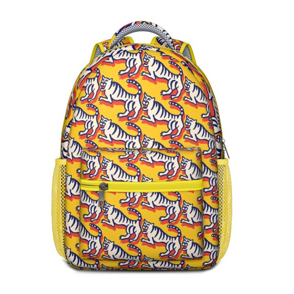 Waterproof School Backpack with Bengal Tiger Jungle Print - Ergonomic Student Backpack with Spinal Support, Breathable Straps & Durable Design for Teens & College
