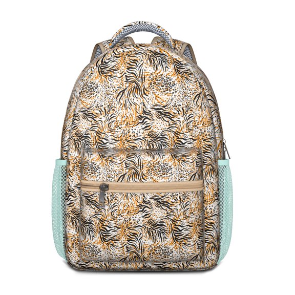 Waterproof School Backpack with Bengal Tiger Jungle Print - Ergonomic Student Backpack with Spinal Support, Breathable Straps & Durable Design for Teens & College