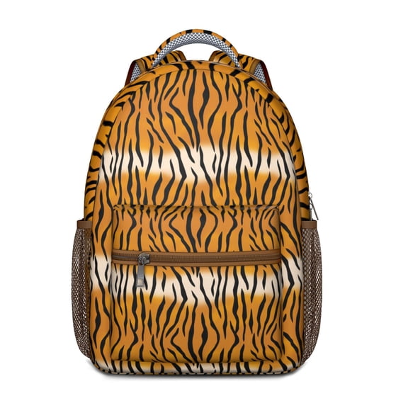Waterproof School Backpack with Bengal Tiger Jungle Print - Ergonomic Student Backpack with Spinal Support, Breathable Straps & Durable Design for Teens & College