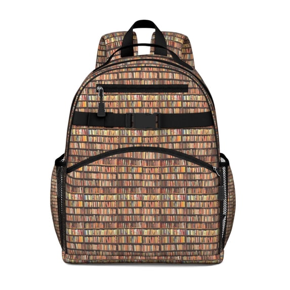 Waterproof School Backpack for Book Lovers - Ergonomic Travel Daypack with Spine-Protecting Design, Breathable Padded Straps & Multiple Pockets - Durable Book Bag for Teens, Students & Commuters