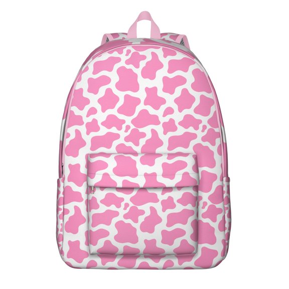 Waterproof School Backpack with Cute Black and White Cow Print – Farmhouse Rustic Design Featuring Country Style Cartoon Patterns, Durable and Lightweight for Everyday Use