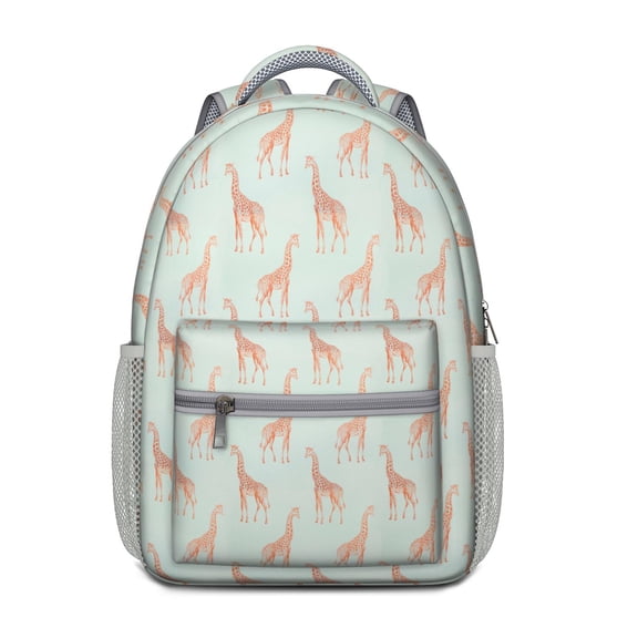Waterproof School Backpack with Giraffe Print - Ergonomic Student Backpack for Teens, Lightweight & Durable with Spinal Support, African Grassland Wild Animal Design