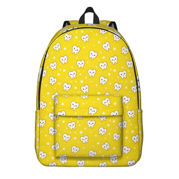 Waterproof School Backpack with Oral Care Dentist Print – Durable, Lightweight, Spacious Laptop Backpack Featuring Tooth and Teeth Pattern for Students and Everyday Use