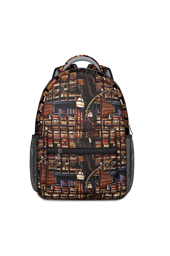 Waterproof School Backpack for Teens - Ergonomic Book Lover Backpack with Spinal Support, Breathable Straps & Durable Lightweight Design for College Students & Commuters