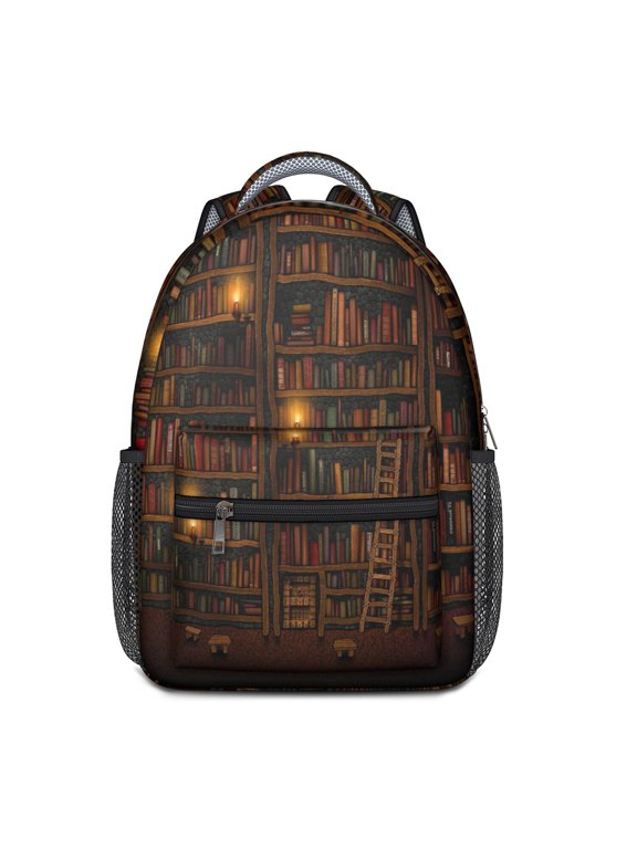 Waterproof School Backpack for Teens - Ergonomic Book Lover Backpack with Spinal Support, Breathable Straps & Durable Lightweight Design for College Students & Commuters
