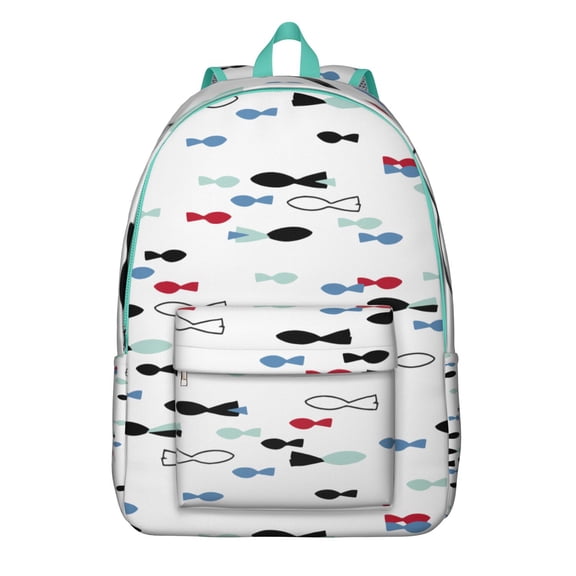 Waterproof School Backpack with Tropical Fish & Beach Coral Design, Lightweight Durable Marine Life Bookbag for Teens, Ideal for School, Travel, and Seaside Adventures