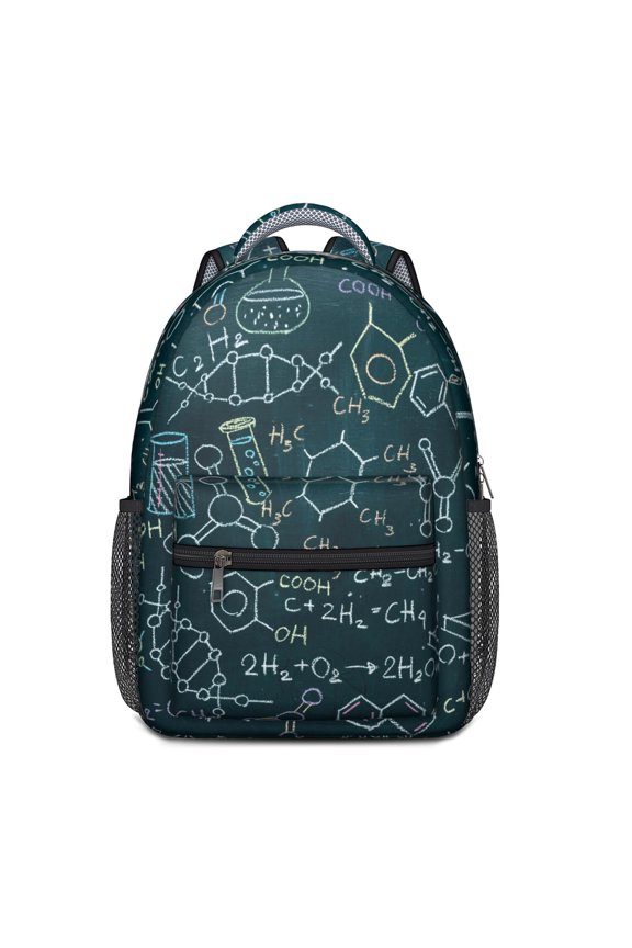Waterproof School Backpack with Scientific Formula Design - Ergonomic Student Backpack for Science Lovers, Durable & Lightweight
