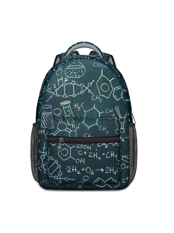 Waterproof School Backpack with Scientific Formula Design - Ergonomic Student Backpack for Science Lovers, Durable & Lightweight