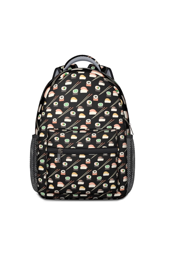 Waterproof School Backpack with Sushi-Inspired Design - Ergonomic Student Backpack for Teens, Lightweight & Durable Bookbag for College