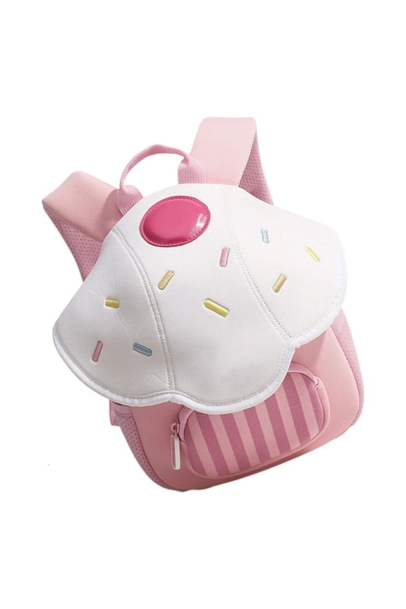 Waterproof Scratch Resistant PU School Backpack Cute Fungi Theme With Night Visibility Strips
