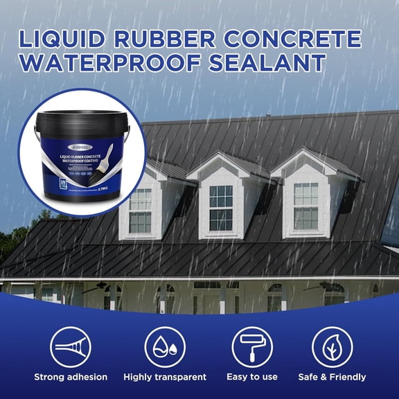 Black Waterproof Adhesive, Repairing Leak Waterproof Industrial Sealant, 32 Ounce 1KG