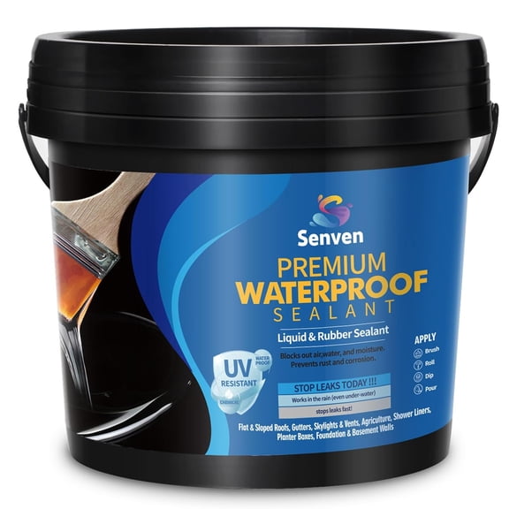 Waterproof Sealant Black Waterproof Coating 35oz Leak Repair Coating for Flat, Metal, Roofs, Foundations, Gutters, Indoor & Outdoor Walls, Bathroom, Kitchen, Garden Leak Liquid Sealant