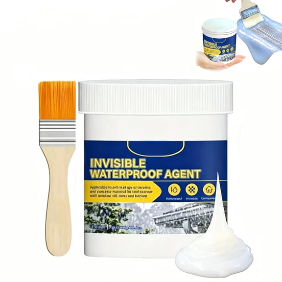 Waterproof Sealant Gel, Multifunctional Polyurethane Coating for Roof Leak Repair, Invisible Clear Glue for Walls, Cracks, Concrete and Wood, Heavy Duty Water Resistant Sealant for Home Improvement