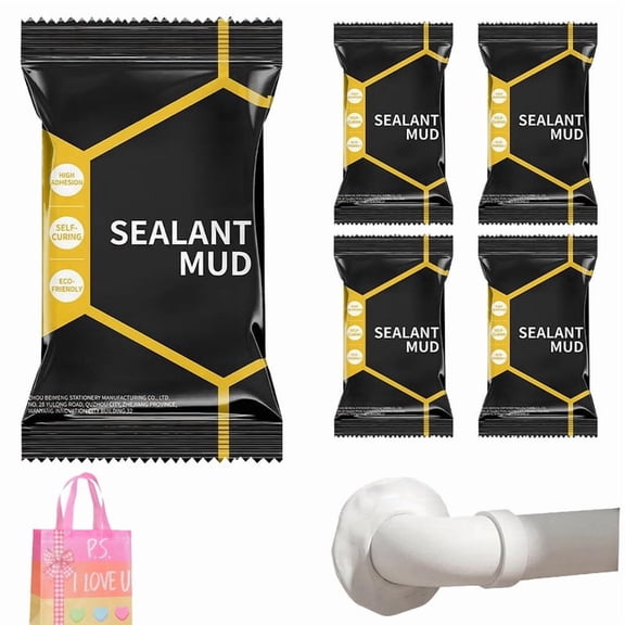 Waterproof Sealant Mastic 5 Pack, Quick Mending Mud Seal Putty, Cement Crack Filler Wall Hole Sealant for Drain and Air Conditioning Hole