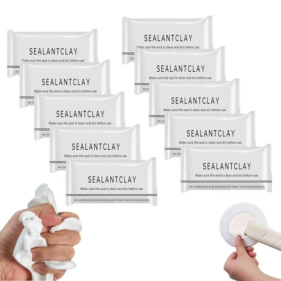 Waterproof Sealant Mastic,Repair Sealing Clay,Waterproof Duct Seal Repair Sealing Clay for Drain Connection, Wall Hole, Air Conditioning Hole Seal Putty (10PC)（XX）