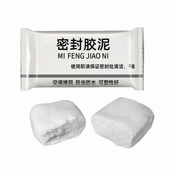 Waterproof Sealant Mastic Upgraded, Moldable White Repair Sealing Putty with Quick Dry Formula for Wall Holes, Pipe Connections, Quick Mending Mud Seal Clay for Air Duct Sealing & Indoor Wall Crack