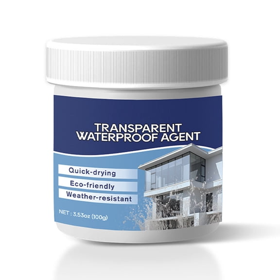 Waterproof Sealant, Transparent Brush/Spray Coating for Roof Concrete Wood Metal Masonry, Prevents Water Damage
