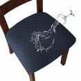 thumbnail image 1 of Waterproof Seat Covers for Dining Room Chairs Covers Dining Chair Cover Kitchen Chair Covers (Navy Blue, 2 Pcs), 1 of 7