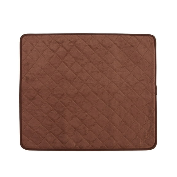 Waterproof Seat Protector - Quilted, Polyester, Brown, 21"x20 1/2"