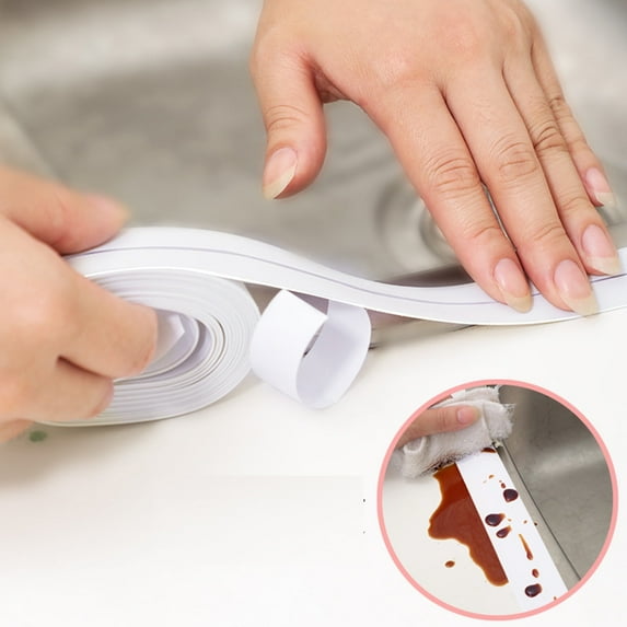 Waterproof Self Adhesive Bathtub Sealing Tape Caulk Strip for Bathroom Kitchen Sink Shower Wall Basin Leak Repair Trim No Mess Caulking Sealant Tape