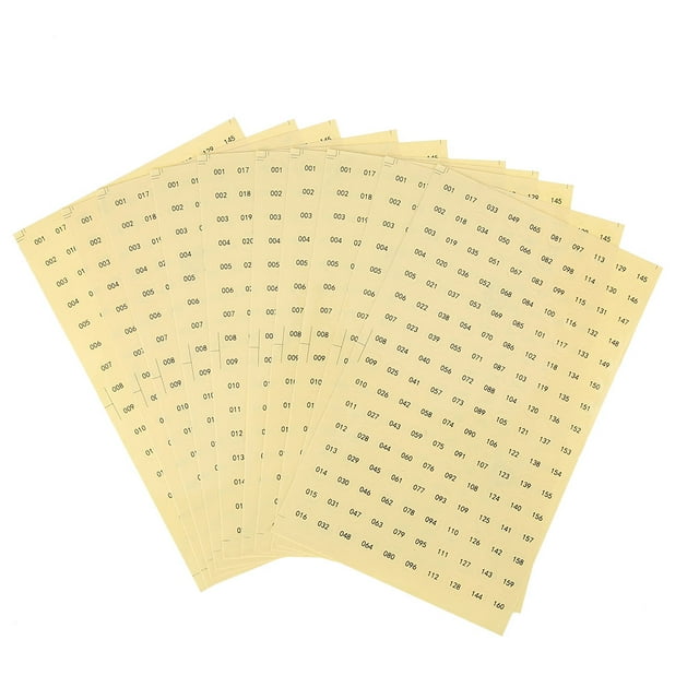 Waterproof Self Adhesive Sticker Round Number Paper Label Gel Polish