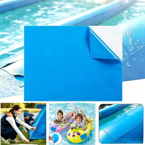 Waterproof Self-Stick Vinyl Repair Patches Extra Large, Repair Supplies for Swimming Pool Liners, Inflatable Floats & Bounce Houses