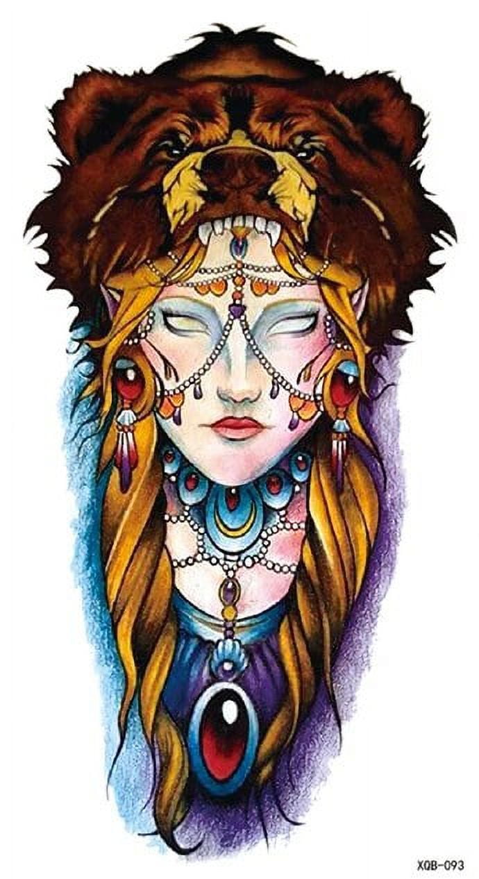 Waterproof Semitemporary Tattoo Stickers For Men Arm Body Art Long