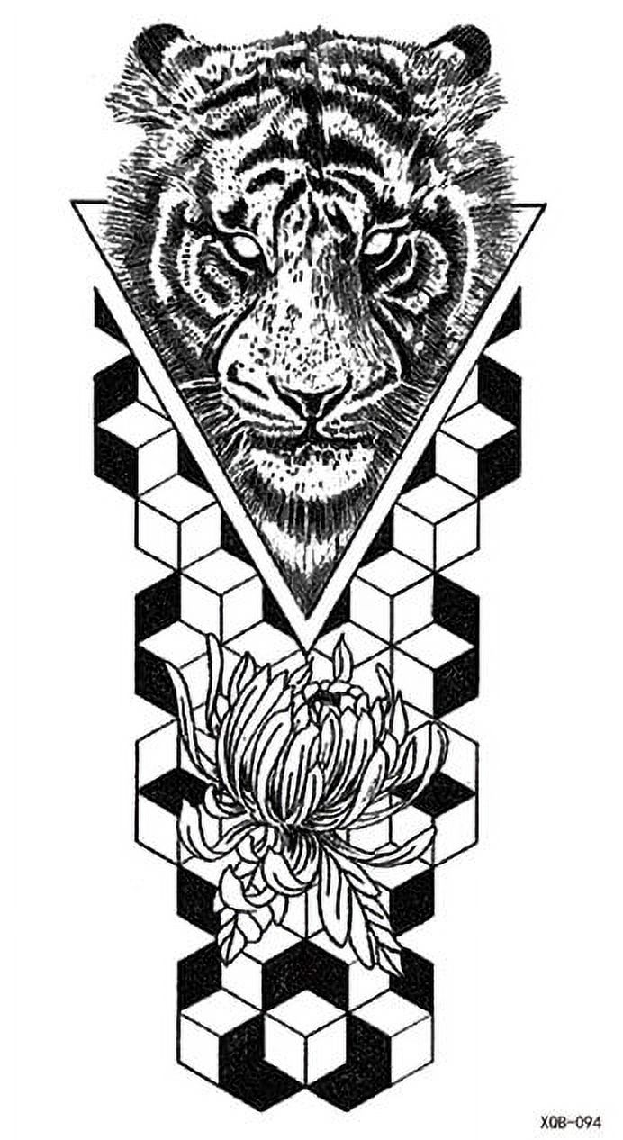 Waterproof Semitemporary Tattoo Stickers For Men Arm Body Art Long