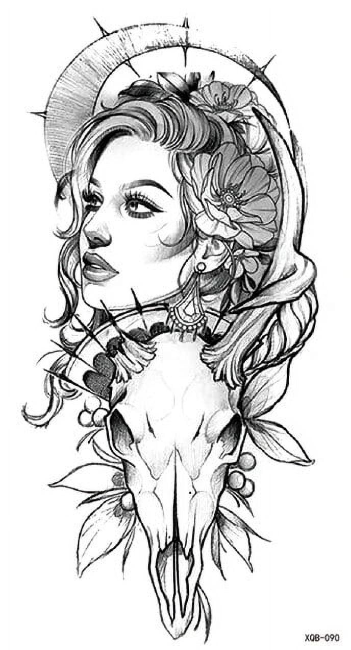 Waterproof Semitemporary Tattoo Stickers For Men Arm Body Art Long