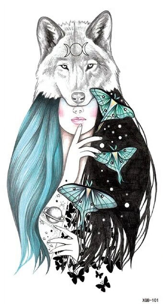 Waterproof Semitemporary Tattoo Stickers For Men Arm Body Art Long