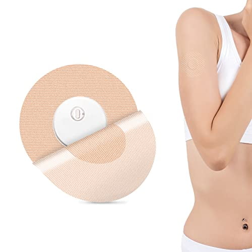 Waterproof Sensor Cover for Libre 3 Freestyle Sensor Adhesive Patches 25Pack Libre 3 Tape 100% Cotton Latex-Free CGM Overlay Hypoallergenic Overpatch Without Hole Strong Adhesion 14+Days Long Stay