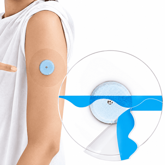 Waterproof Sensor Covers for Libre 2, 40 Pack Transparent freestyle libre Adhesive Patches Waterproof & Transparent, Continuous Protection for 14 Days