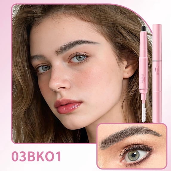 Waterproof Shaping Eyebrow Wax 1.5g, Natural Long-Lasting Brow Wax for Head Shaping, Double-Ended Brow Styler with Grooming Brush, Sweat & Humidity Resistant Eyebrow Makeup, All