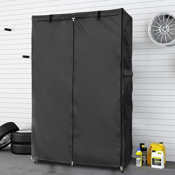 Waterproof Shelf Cover, 48x19x72" Heavy Duty Dustproof Storage Shelves Cover with Zippers for Wire Shelving