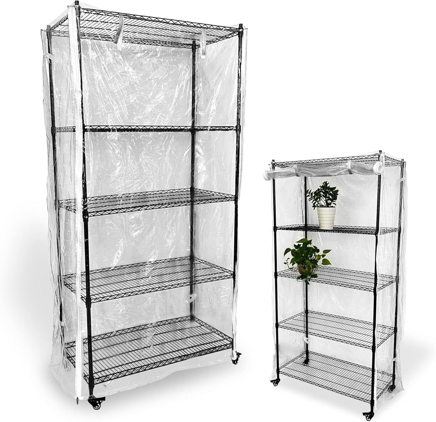 Waterproof Shelf Cover,Transparent PVC Clearly Visible Wire Rack Covers ...