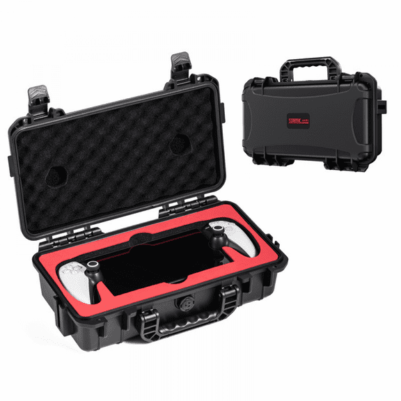 Waterproof Shockproof Hard Carrying Case, Portable Travel Protective Storage Bag for PS5 Portal Handheld Game Console-Black