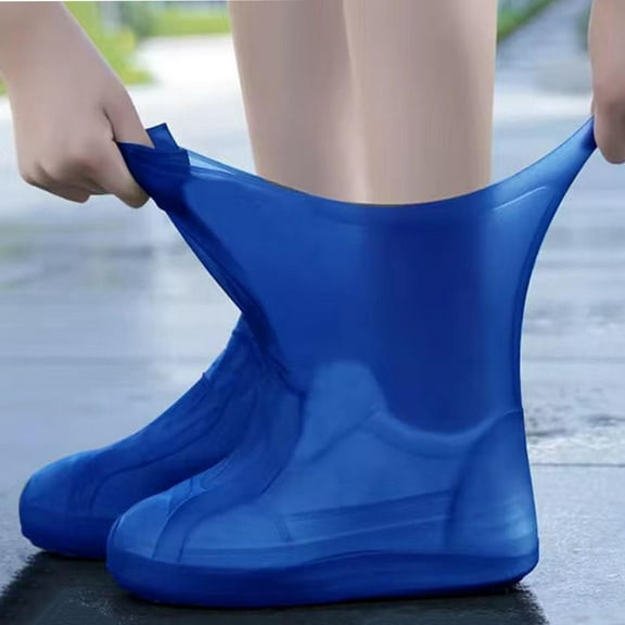 Waterproof Shoe Cover under $5! Xqxayjr Waterproof Shoe Covers, Slip Resistant Rain Boots for Outdoor, Thickened Anti-Skid Overshoes, Reusable L Size Rain Protective Gear